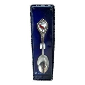 Ohio State Cardinal Bird Silver Tone Souvenir Spoon NIB